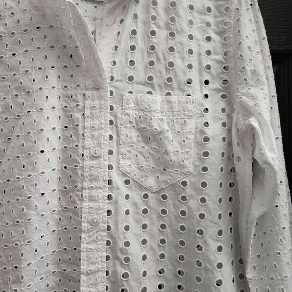J. Crew Classic-Fit Shirt In Eyelet - Picture 6 of 10